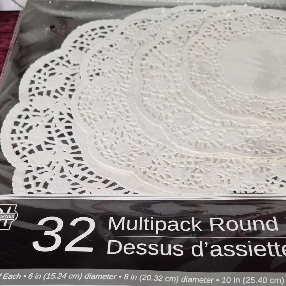 Multipack Round White Doilies - Elegant Table Lace (32 Pack) NEW 2179